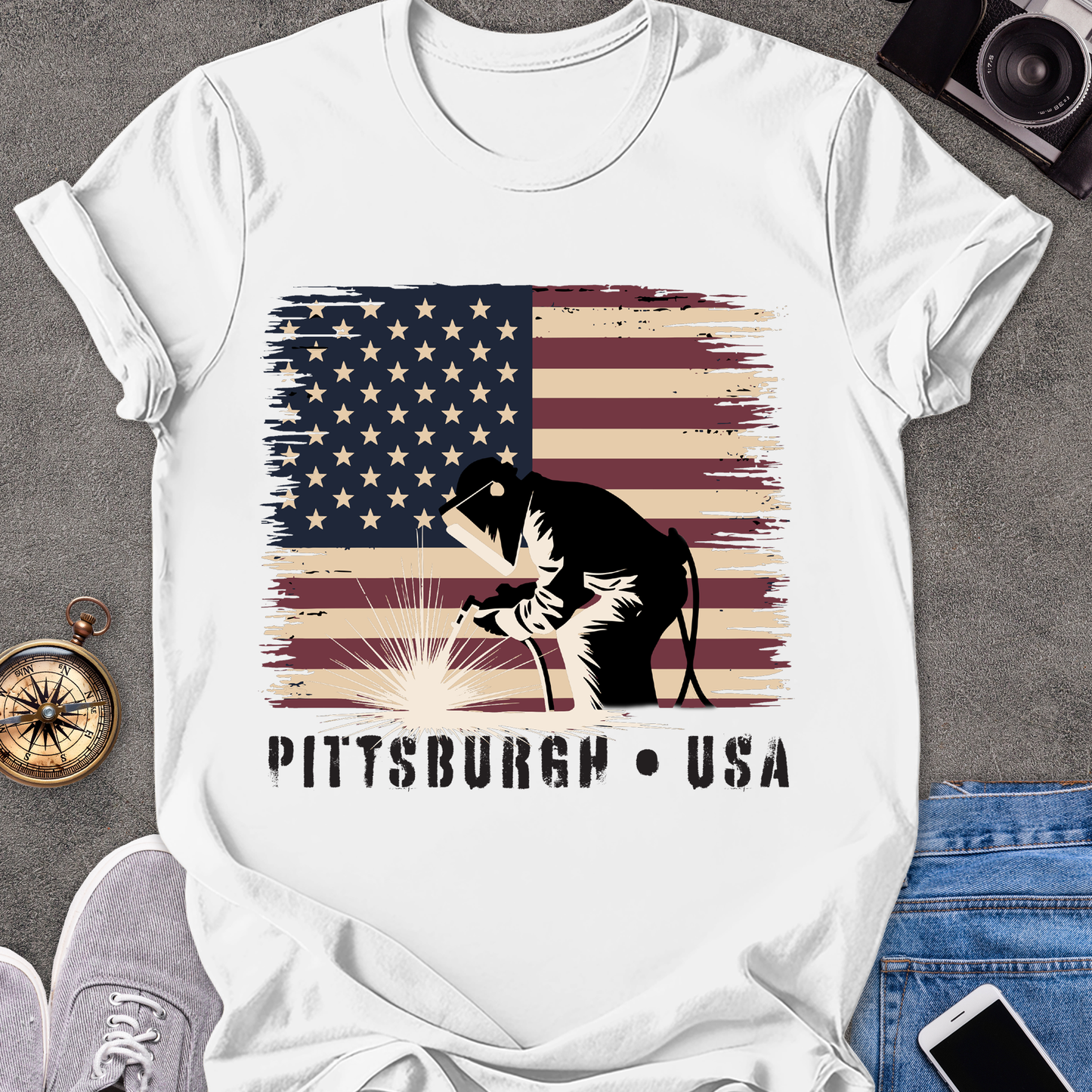 Pittsburgh USA | Unisex Softstyle T-Shirt | Travel Tee