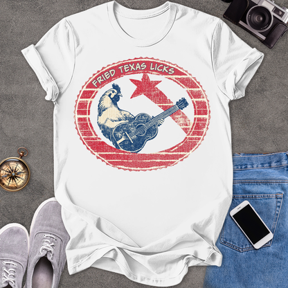 Fried Texas Licks | Unisex Softstyle T-Shirt | Fun and Casual Music Lover Tee