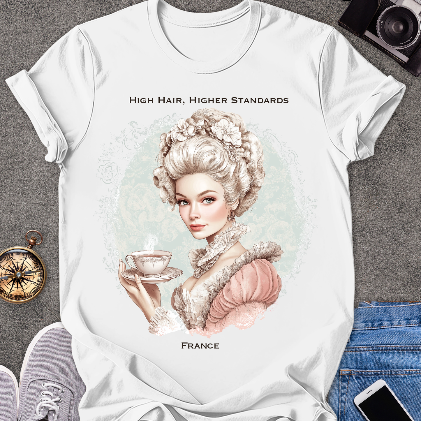 High Hair, Higher Standards - France | Unisex Softstyle T-Shirt | France Travel Tee