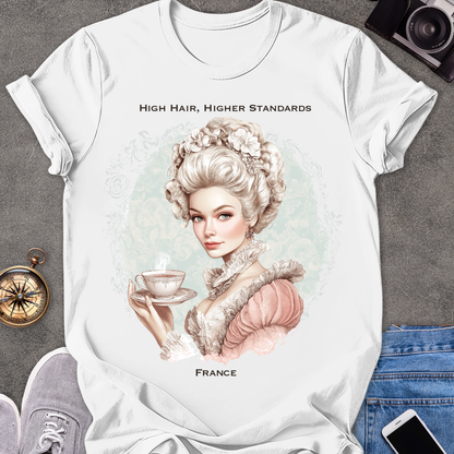 High Hair, Higher Standards - France | Unisex Softstyle T-Shirt | France Travel Tee