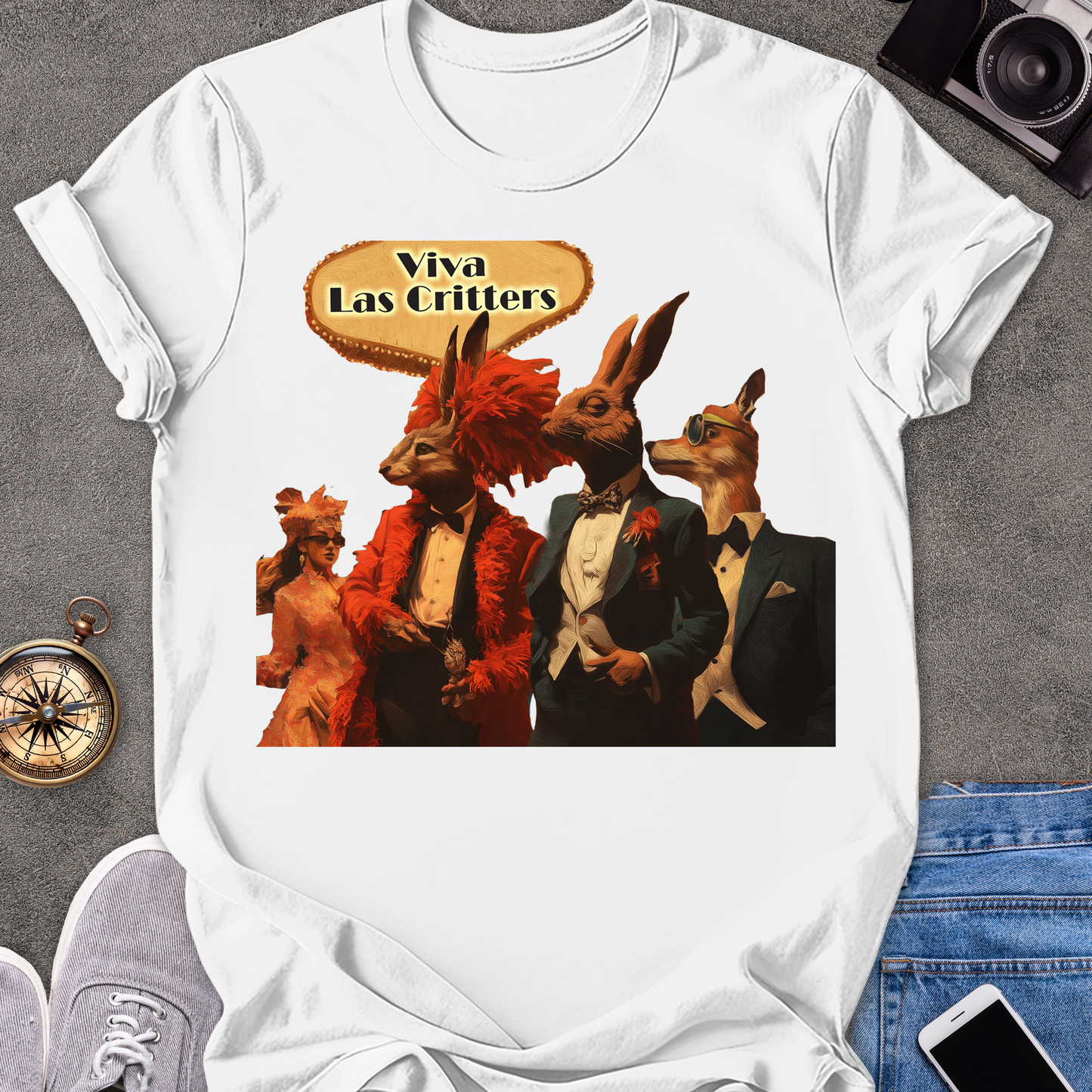 Viva Las Critters| Unisex Softstyle T-Shirt | Las Vegas Travel Tee