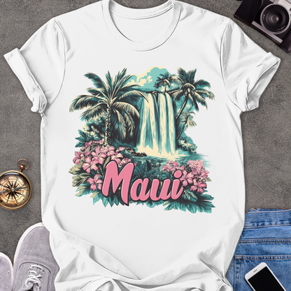 Maui - Hawaii | Unisex Softstyle T-Shirt | Waterfall Tee