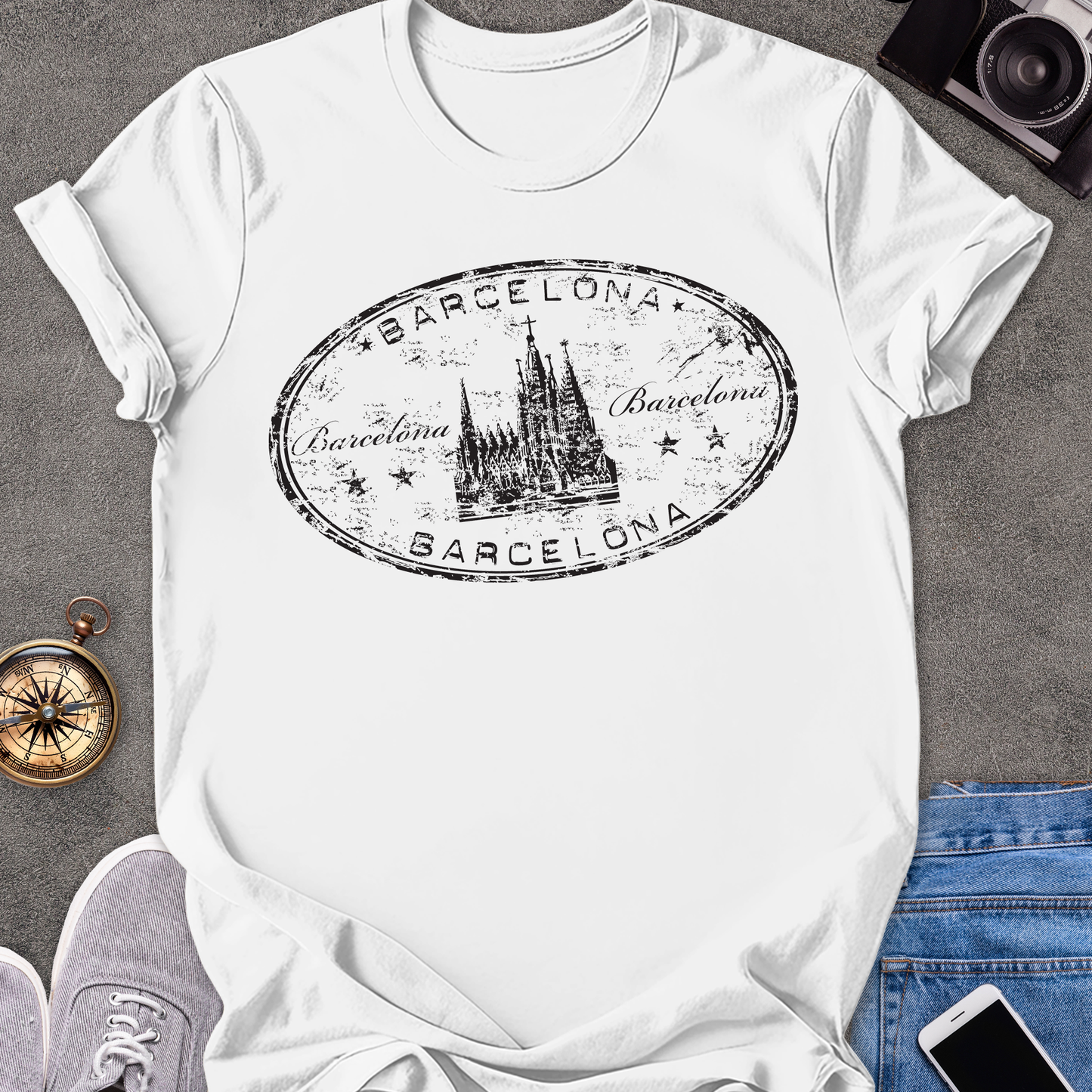 Barcelona | Unisex Softstyle T-Shirt | Spain Travel Tee