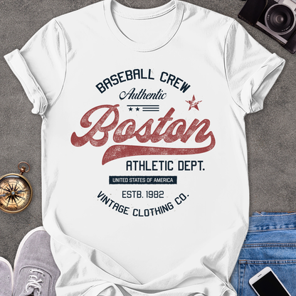 Baseball Crew Authentic Boston | Unisex Softstyle T-Shirt | Boston Massachusetts Travel Tee