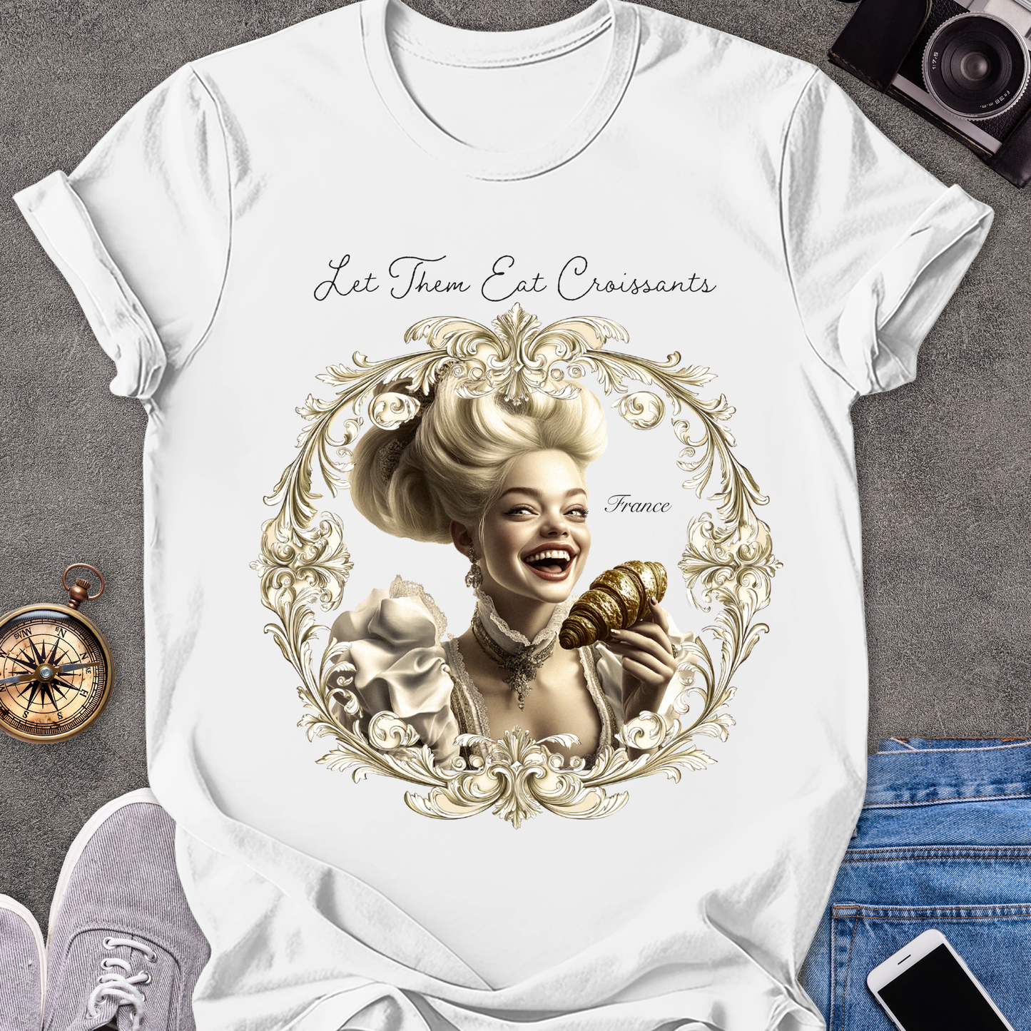 Let Them Eat Croissants - France | Unisex Softstyle T-Shirt | France Travel Tee